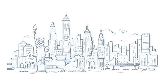 New York City skyline illustration