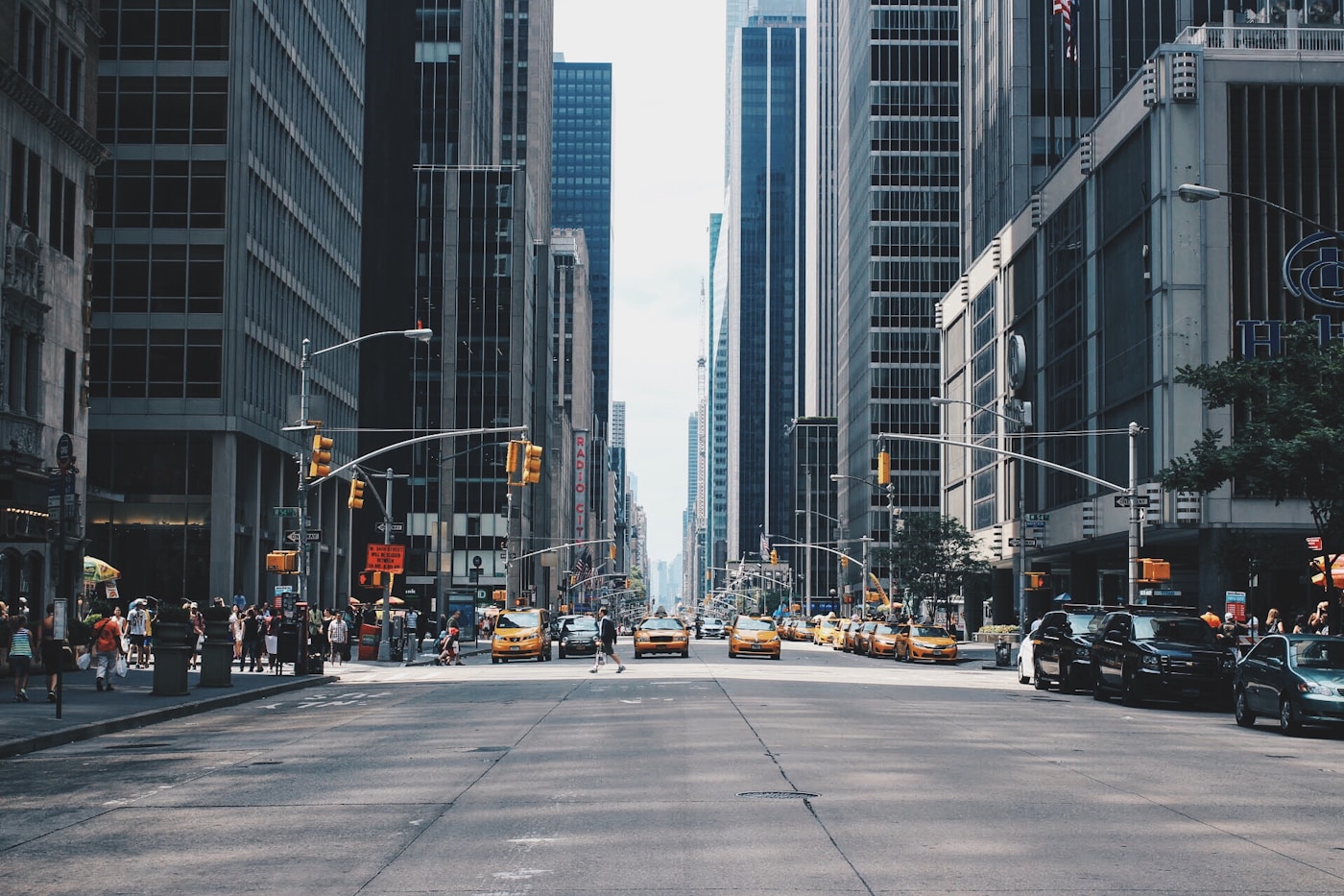 New York City street and neighborhood